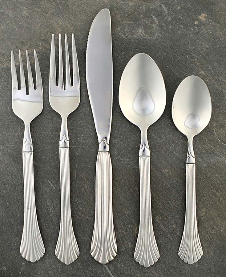 Flare II (Stainless) 5 Piece Place Setting by Gibson-1