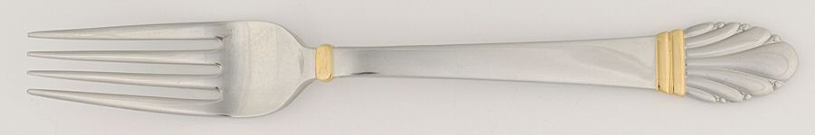 Adria (Silverplate, Gold Accent) Fork by Gorham Silver-1