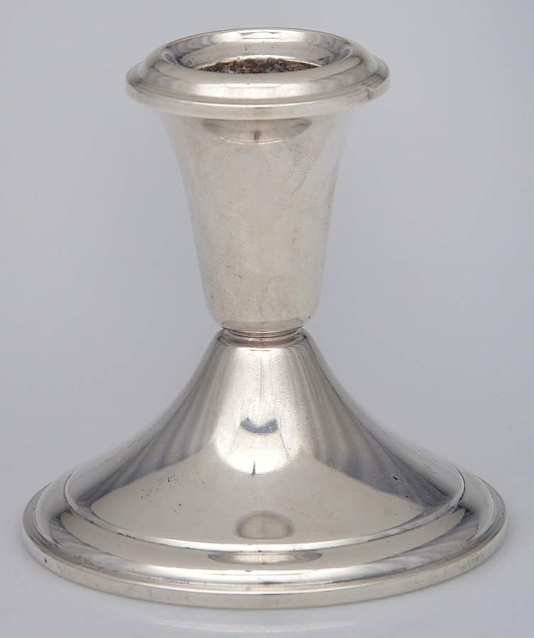 1621 (Sterling, Hollowware) Weighted Console Candleholder by Gorham Silver-1