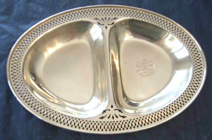 2065a (Sterling, Hollowware) 2 Part Sterling Relish Dish by Gorham Silver-1