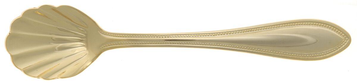 Chateau (Gold Electroplate) Sugar Shell Spoon by Godinger-1