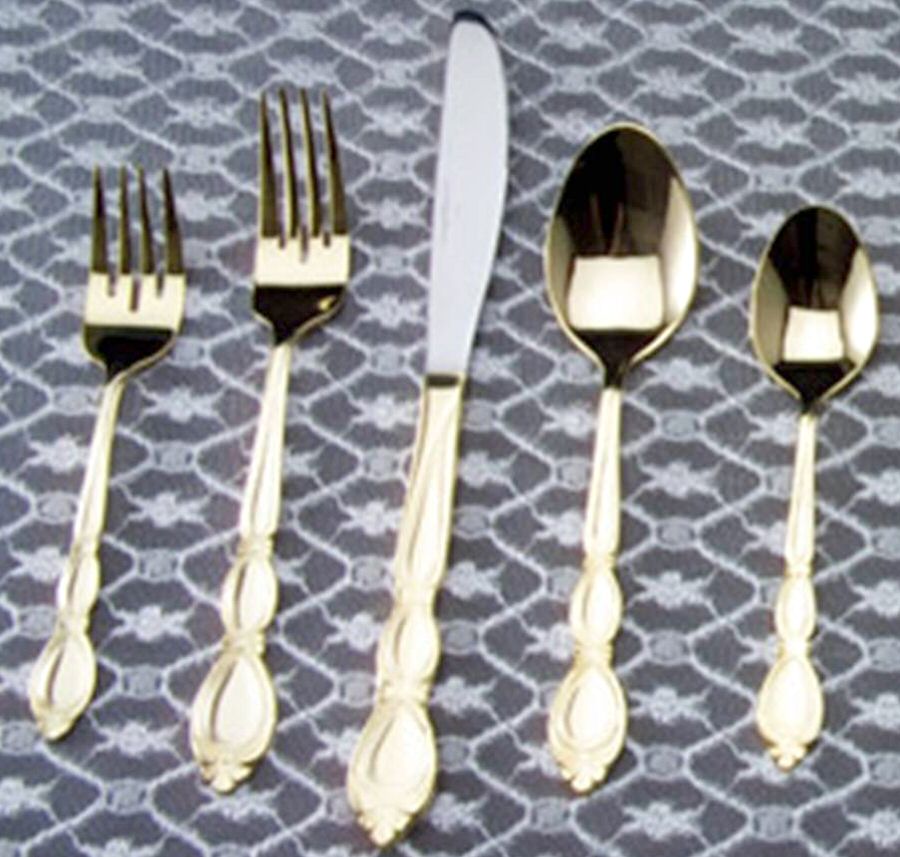 Old Avignon (Gold Electroplate) Fork by Godinger-1