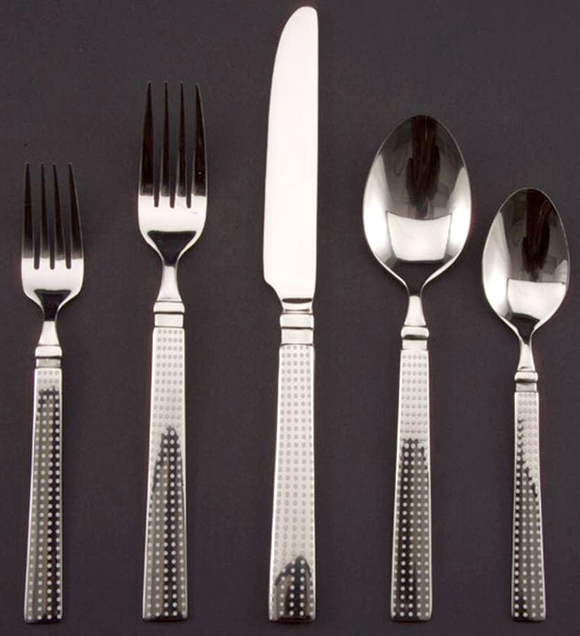 Dots-White (Stainless) Fork by Godinger-1