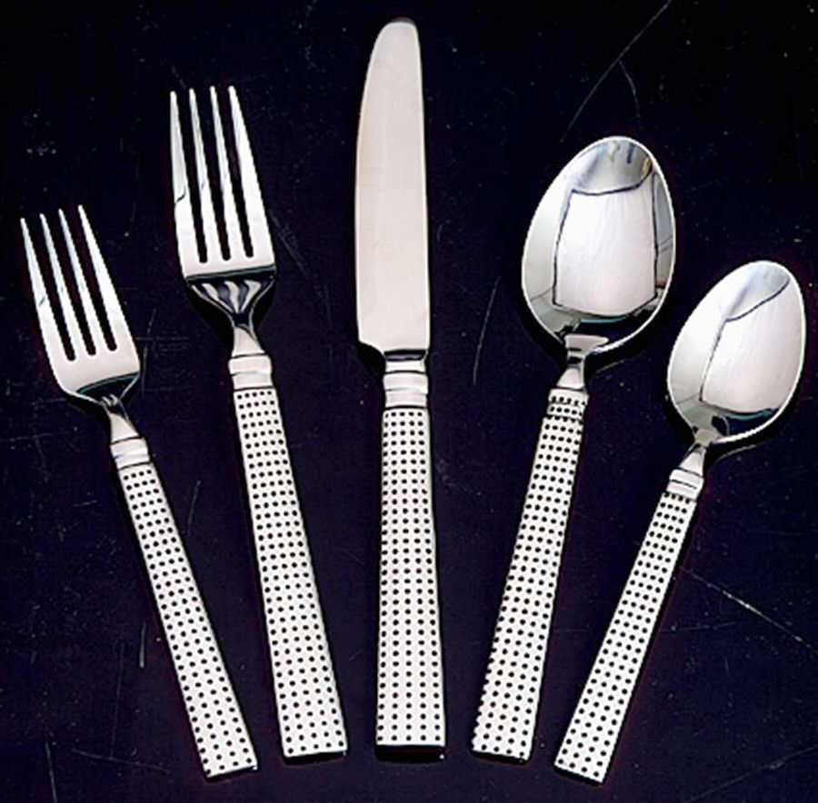 Dots-Black (Stainless) Fork by Godinger-1
