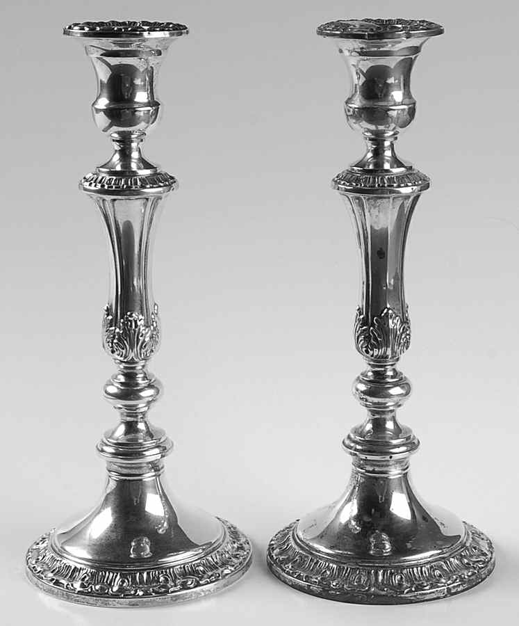 1175 (Sterling, Hollowware) Pair of Weighted Candlesticks by Gorham Silver-1