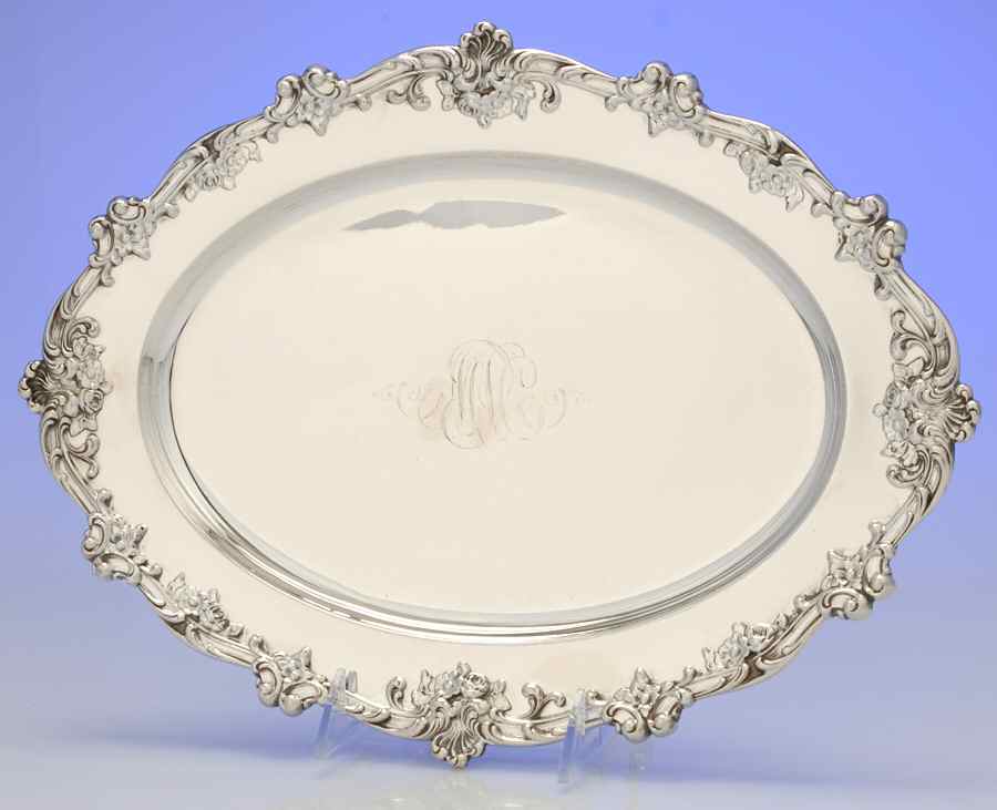 A4717 (Sterling, Hollowware) 14" Oval Tray by Gorham Silver-1