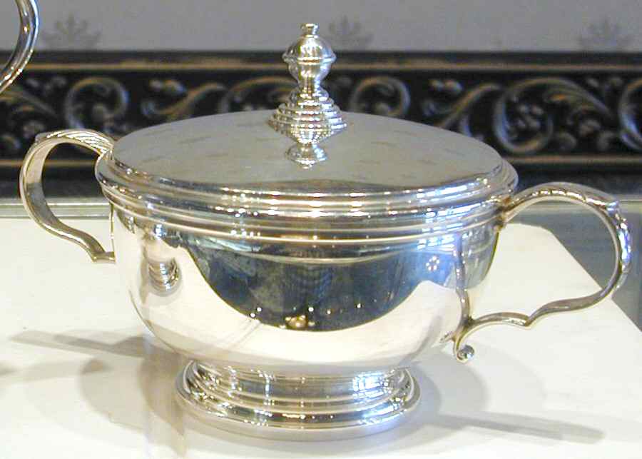 George I (Sterling, Hollowware) Sugar Bowl & Lid by Gorham Silver-1