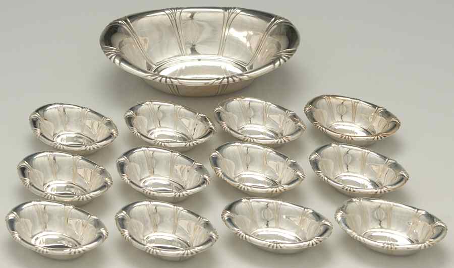 40037 (Sterling, Hollowware) 13 Piece Nut Set by Gorham Silver-1