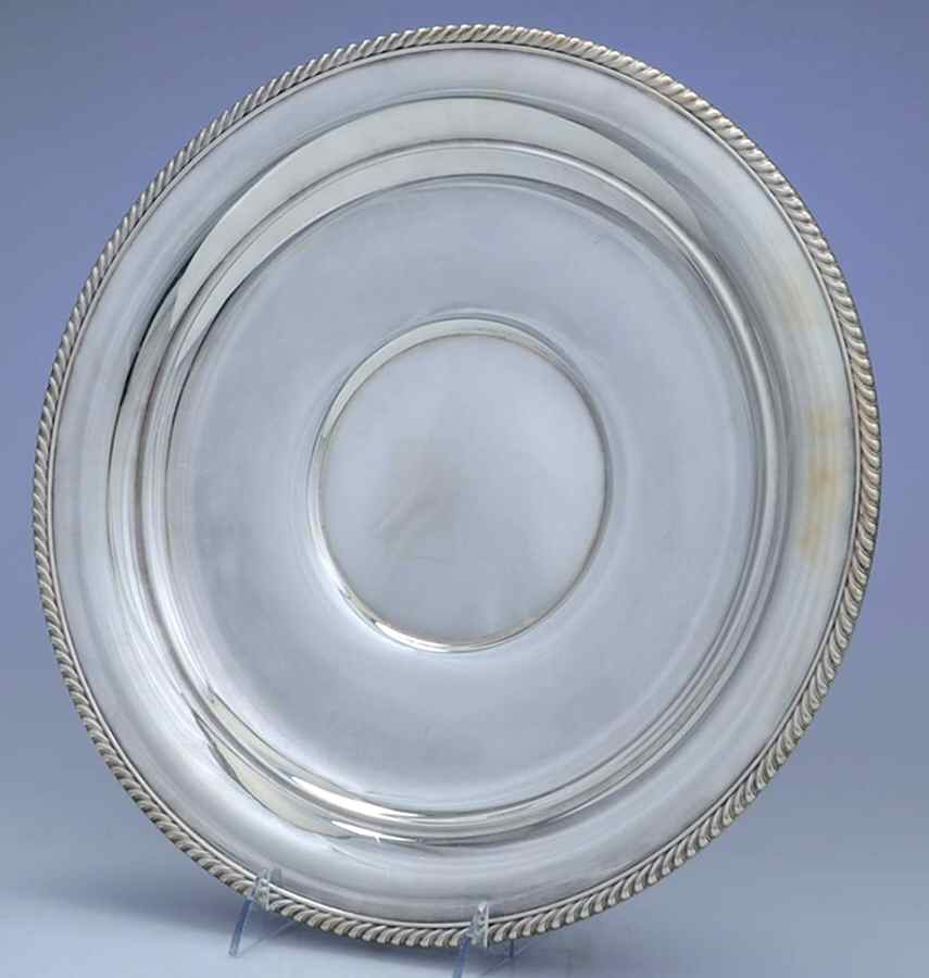 YC1280 (Silverplate, Hollowware) 14" Round Tray by Gorham Silver-1