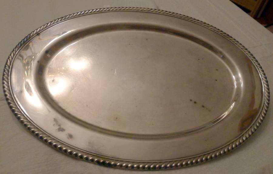 YC1280 (Silverplate, Hollowware) 14" Oval Serving Platter by Gorham Silver-1