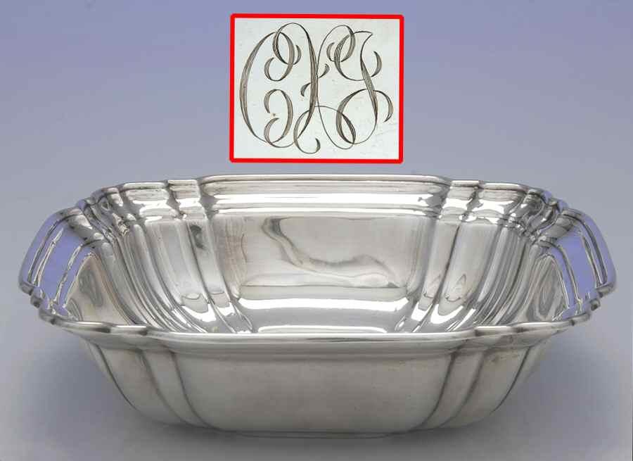 586 (Sterling, Hollowware) 9" Square Vegetable Bowl by Gorham Silver-1