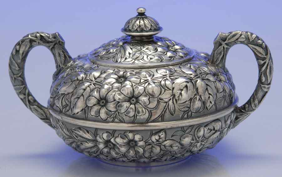 2795 (Sterling, Hollowware) Mini Sugar Bowl & Lid by Gorham Silver-1
