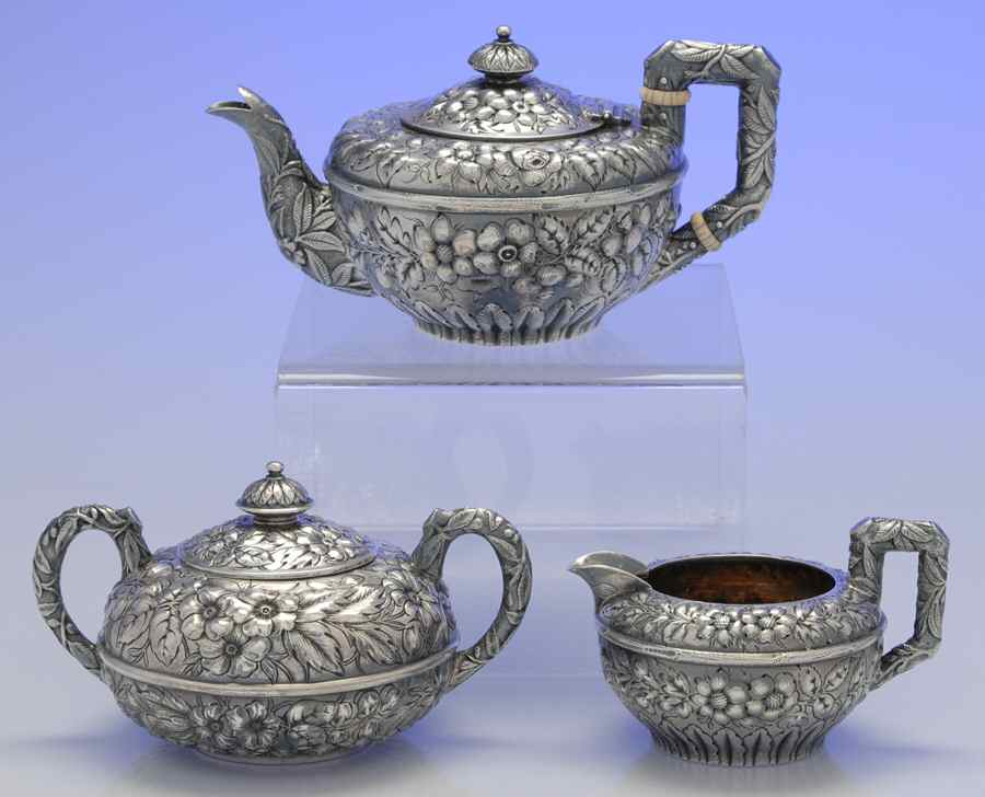2795 (Sterling, Hollowware) 3 Pc Mini Coffee Set (SCPM, SCRM, SUM) by Gorham Silver-1