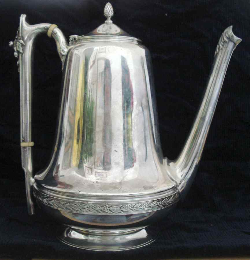 0140 (Silverplate, Hollowware) Silverplate Coffee Pot by Gorham Silver-1