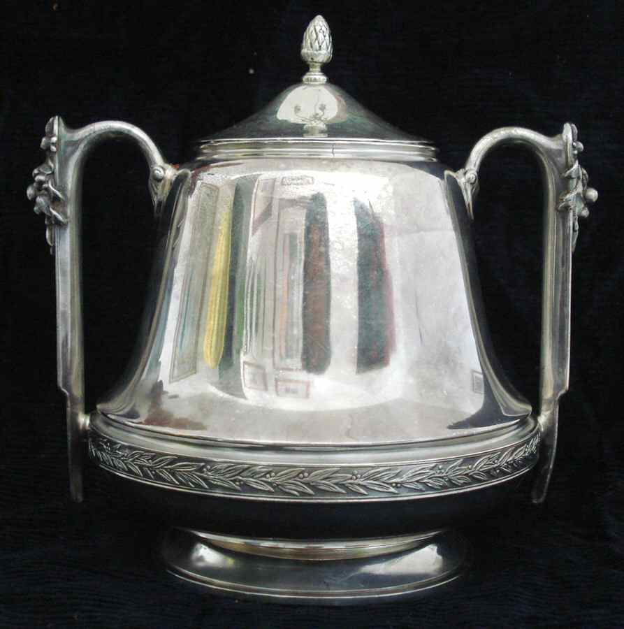0140 (Silverplate, Hollowware) Sugar Bowl & Lid by Gorham Silver-1