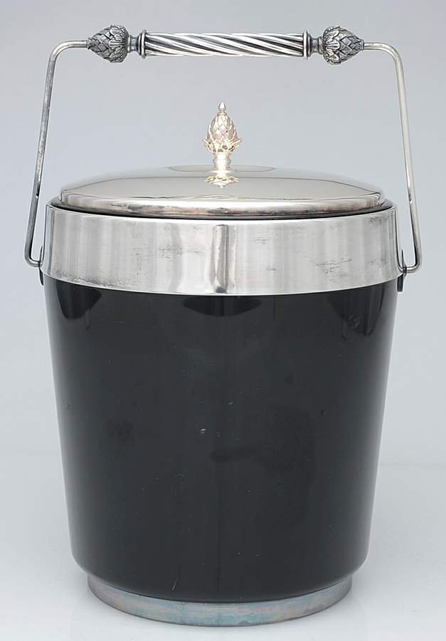 YC92 (Silverplate, Hollowware) Ice Bucket & Lid by Gorham Silver-1