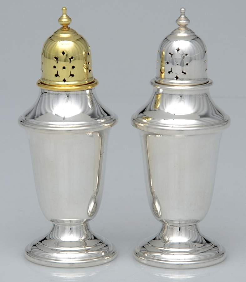 YC1568 (Silverplate, Hollowware) Salt & Pepper Set by Gorham Silver-1