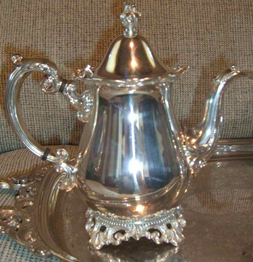 YC1960 (Silverplate, Hollowware) Silverplate Coffee Pot by Gorham Silver-1