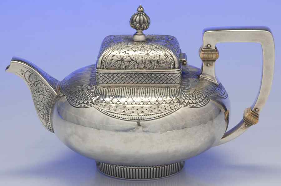 1480 (Sterling, Hollowware) Teapot by Gorham Silver-1