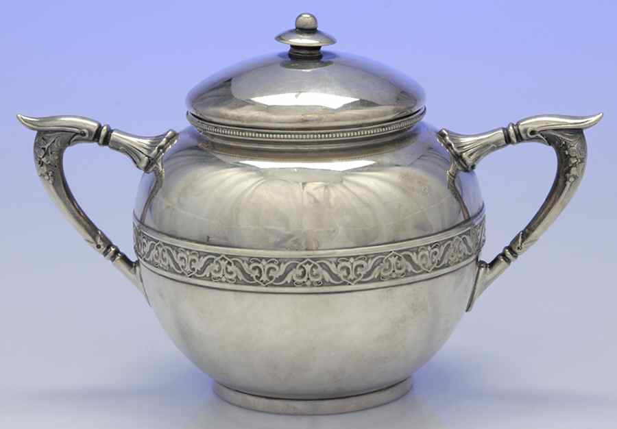 790 (Sterling, Hollowware) Sugar Bowl & Lid by Gorham Silver-1