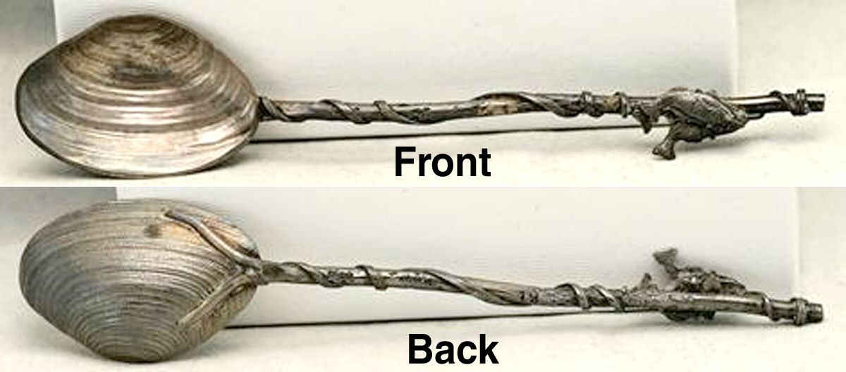 Seashell Theme (Sterling, 1884) Five O'Clock Spoon by Gorham Silver-1