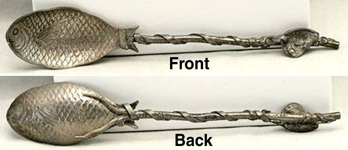 Seashell Theme (Sterling, 1884) Five O'Clock Spoon by Gorham Silver-1