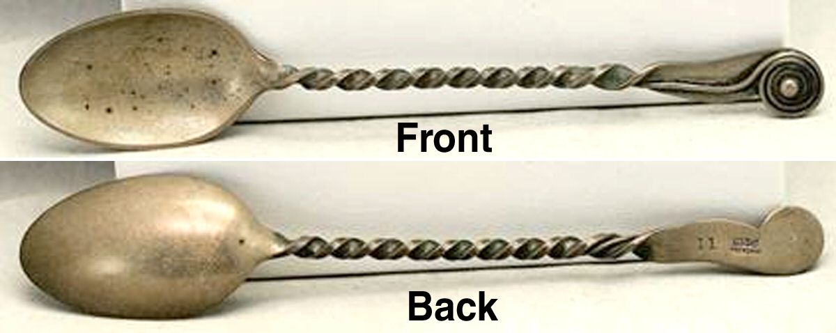 Seashell Theme (Sterling, 1884) Five O'Clock Spoon by Gorham Silver-1