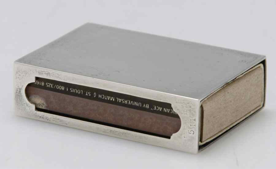 25 (Sterling, Hollowware) Match Box Cover by Graff Washbourn & Dunn-1
