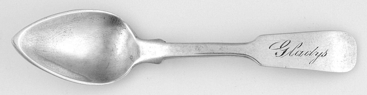 GES40 (Sterling) Individual Salt Spoon by George W Shiebler-1