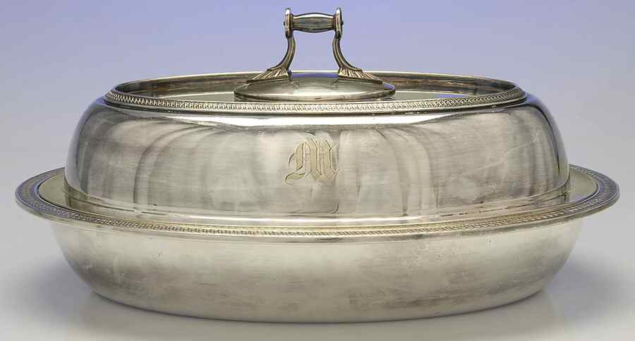 030 (Silverplate, Hollowware) 10" Double Oval Vegetable by Gorham Silver-1