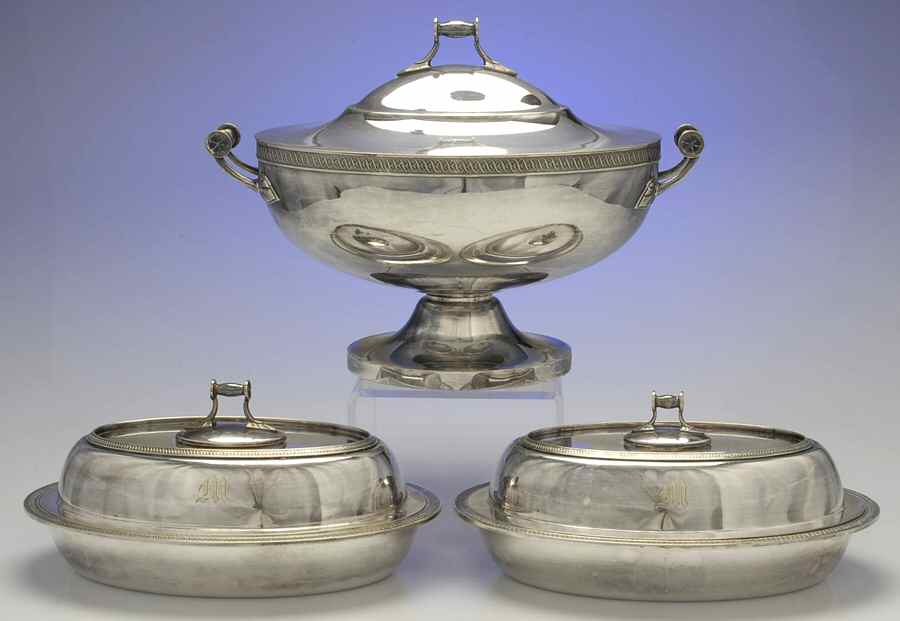 030 (Silverplate, Hollowware) 3 Piece Set by Gorham Silver-1