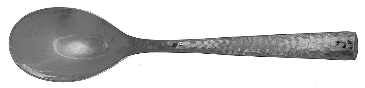 Hammered (Stainless) Place/Oval Soup Spoon by Gibson-1