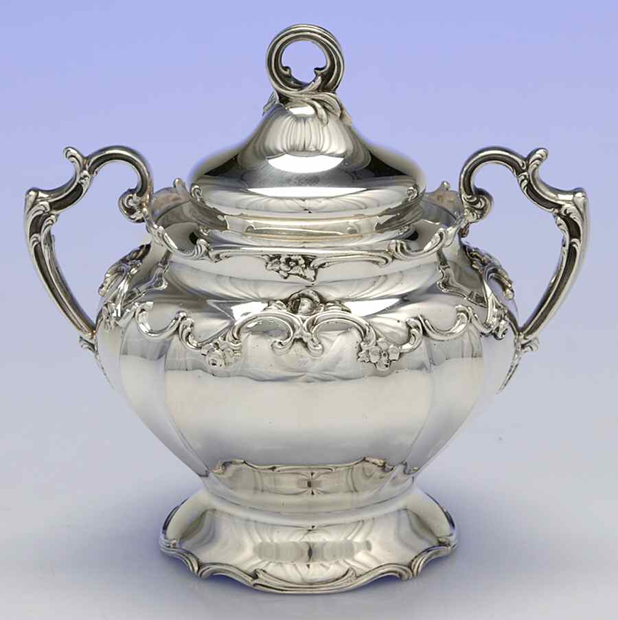 A561 (Sterling, Hollowware) Sugar Bowl & Lid by Gorham Silver-1