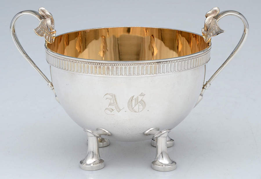 Isis (Sterling, Hollowware) Open Sugar Bowl by Gorham Silver-1