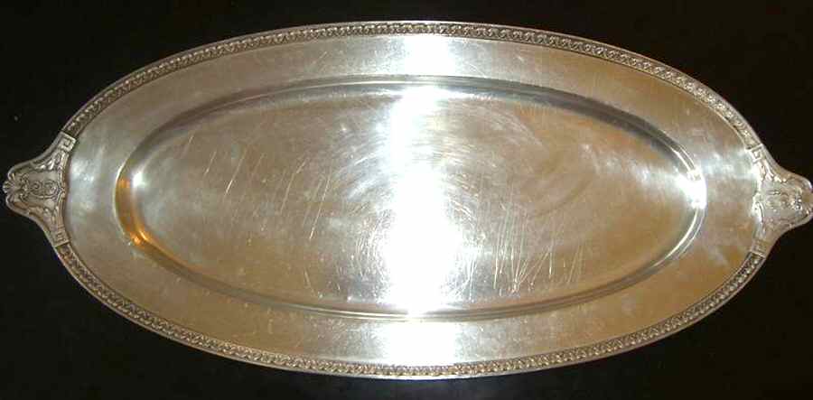 Commodore, The (Silverplate, Hollowware) 28" Oval Handled Tray by Gorham Silver-1