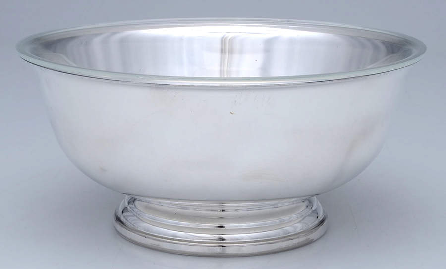 Paul Revere Bowls (Silverplate, Hollowware) 9"  Paul Revere Bowl & Plastic Liner by Gorham Silver-1