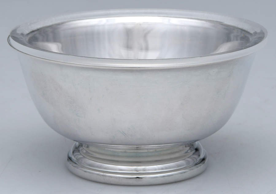 Paul Revere Bowls (Silverplate, Hollowware) 4" Paul Revere Bowl & Plastic Liner by Gorham Silver-1