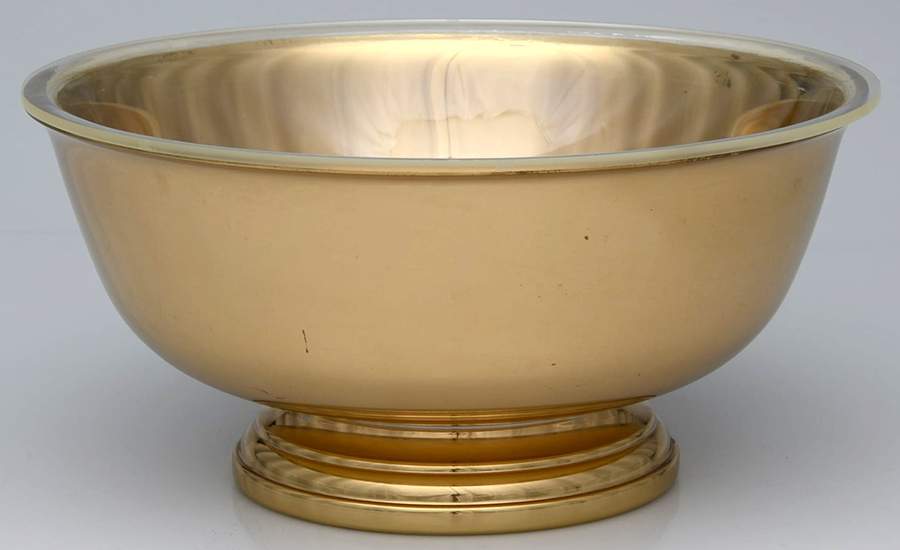 Paul Revere Bowls (Silverplate, Hollowware) 9"  Paul Revere Bowl & Plastic Liner by Gorham Silver-1