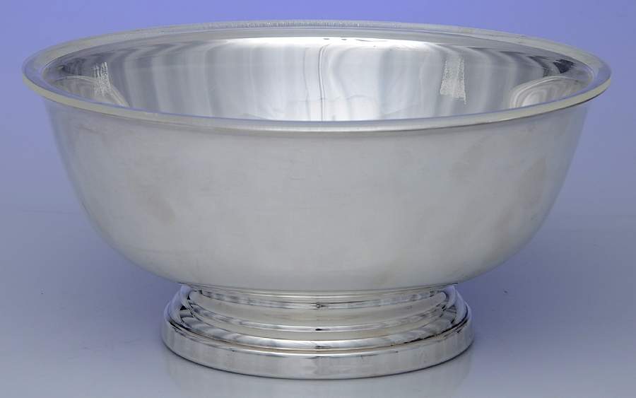 Paul Revere Bowls (Silverplate, Hollowware) 9"  Paul Revere Bowl & Plastic Liner by Gorham Silver-1