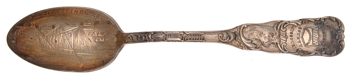 States & Cities Souvenir Spoons(Sterling) Missouri Teaspoon by Gorham Silver-1