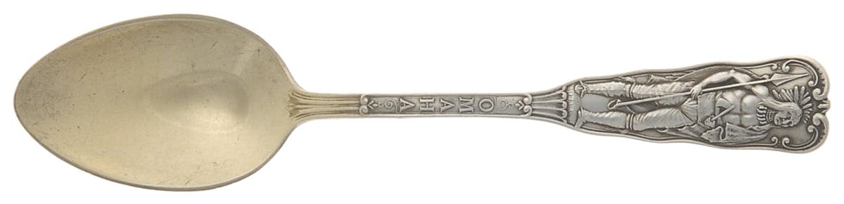 States & Cities Souvenir Spoons(Sterling) Nebraska Demitasse Spoon by Gorham Silver-1