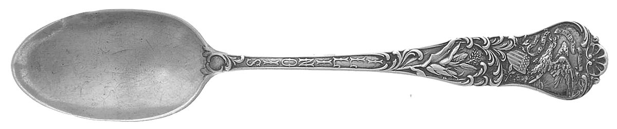 States & Cities Souvenir Spoons(Sterling) Illinois Teaspoon by Gorham Silver-1