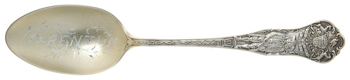 States & Cities Souvenir Spoons(Sterling) Pennsylvania Teaspoon by Gorham Silver-1