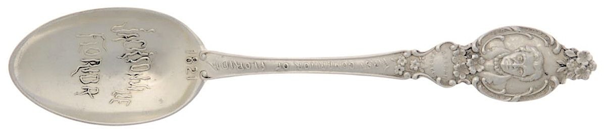 States & Cities Souvenir Spoons(Sterling) Florida Demitasse Spoon by Gorham Silver-1
