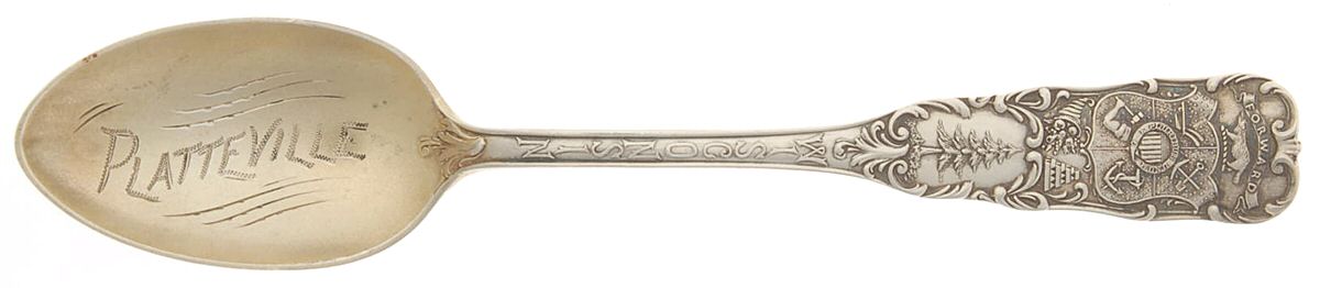 States & Cities Souvenir Spoons(Sterling) Wisconsin Teaspoon by Gorham Silver-1