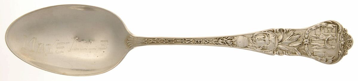 States & Cities Souvenir Spoons(Sterling) Kentucky Teaspoon by Gorham Silver-1