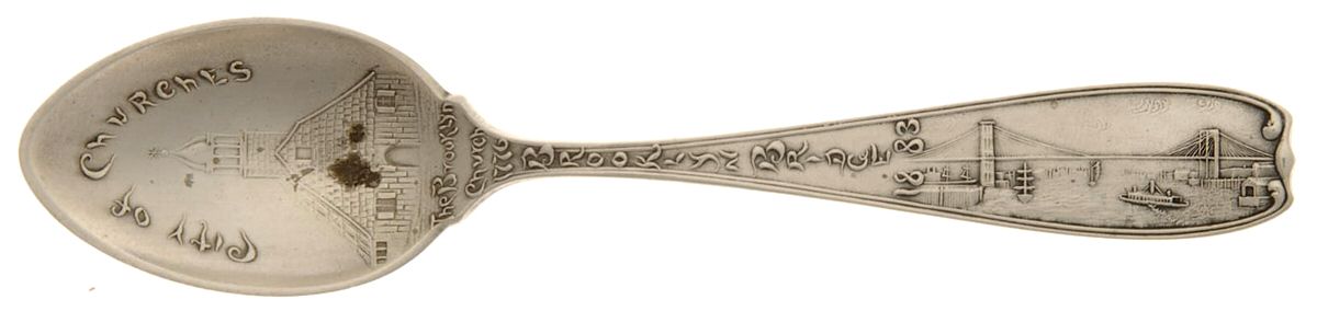 States & Cities Souvenir Spoons(Sterling) New York Demitasse Spoon by Gorham Silver-1