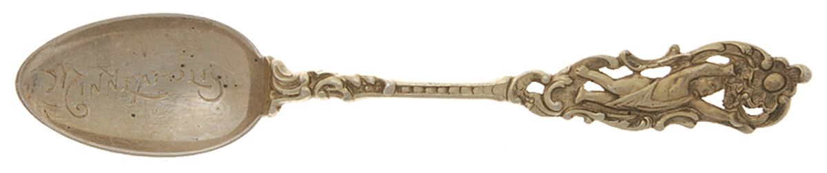 States & Cities Souvenir Spoons(Sterling) Minnesota Teaspoon by Gorham Silver-1