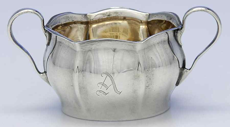 A5528 (Sterling, Hollowware) Mini Open Sugar Bowl by Gorham Silver-1