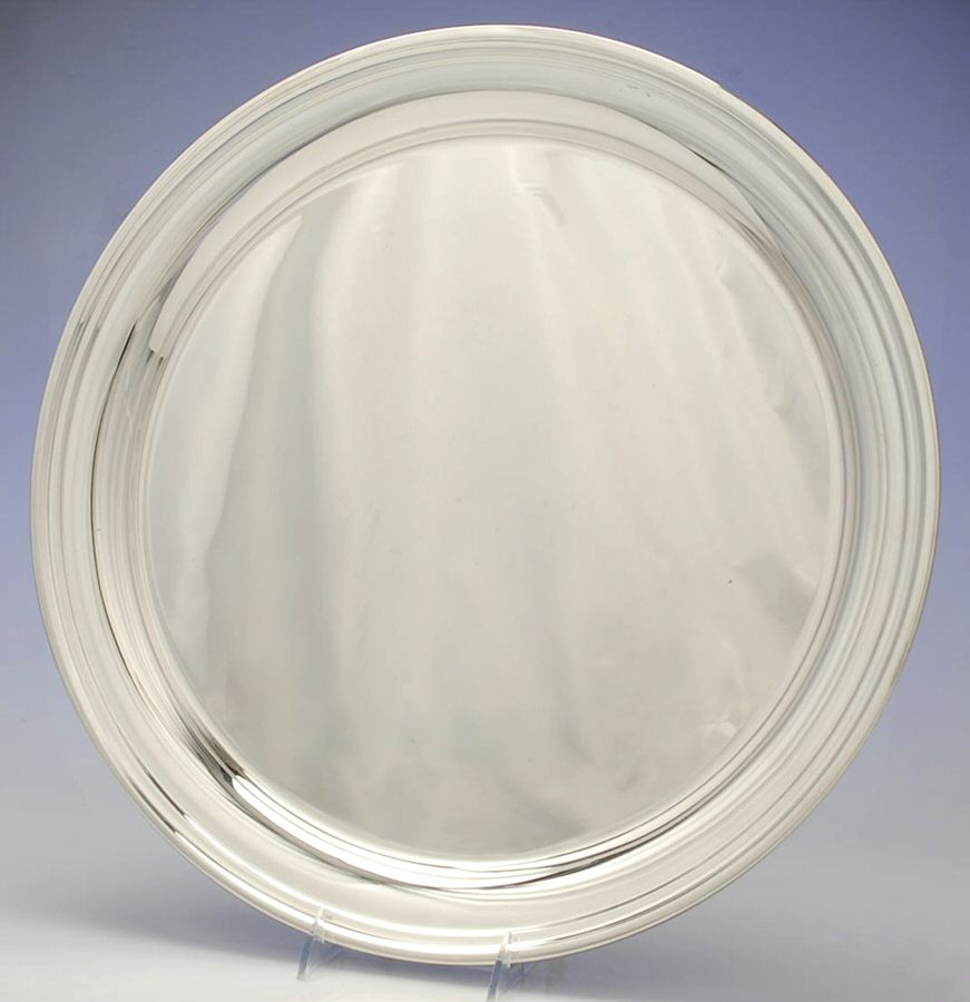 0818 (Sterling, Hollowware) 18" Round Tray by George T Brodnax-1